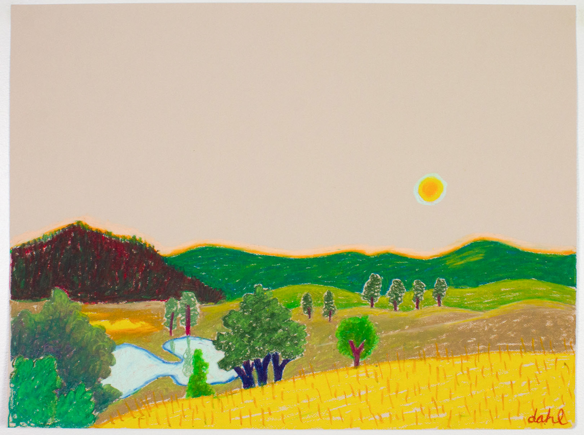 Hayfield at Dusk